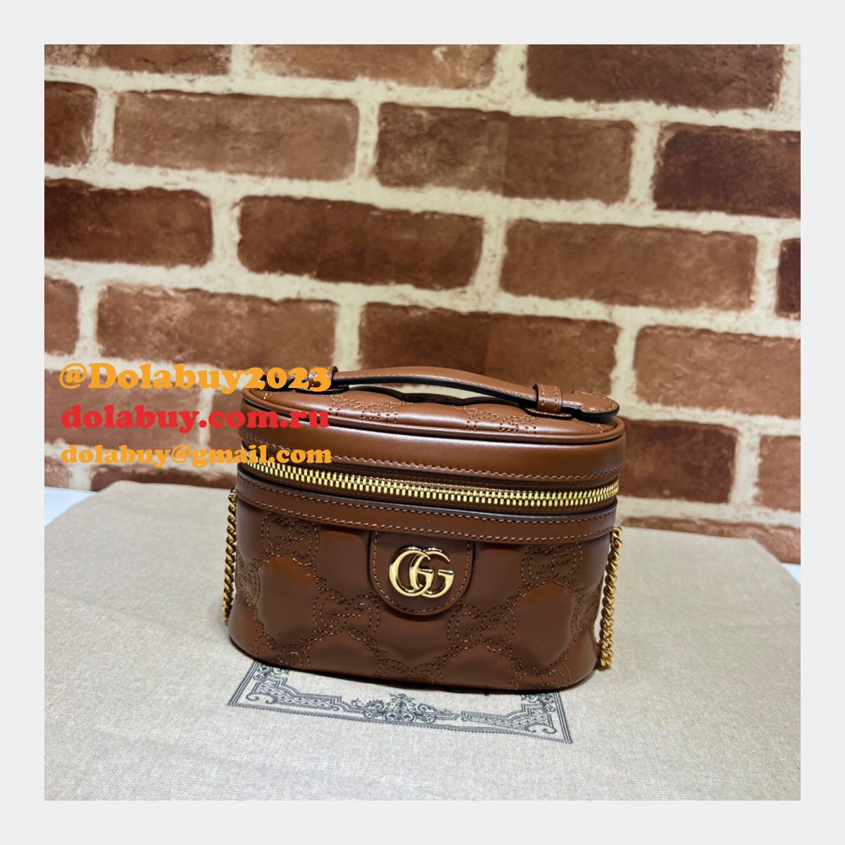 Best Gucci 723770 AAA Fake GG Matelassé Top Handle Bag