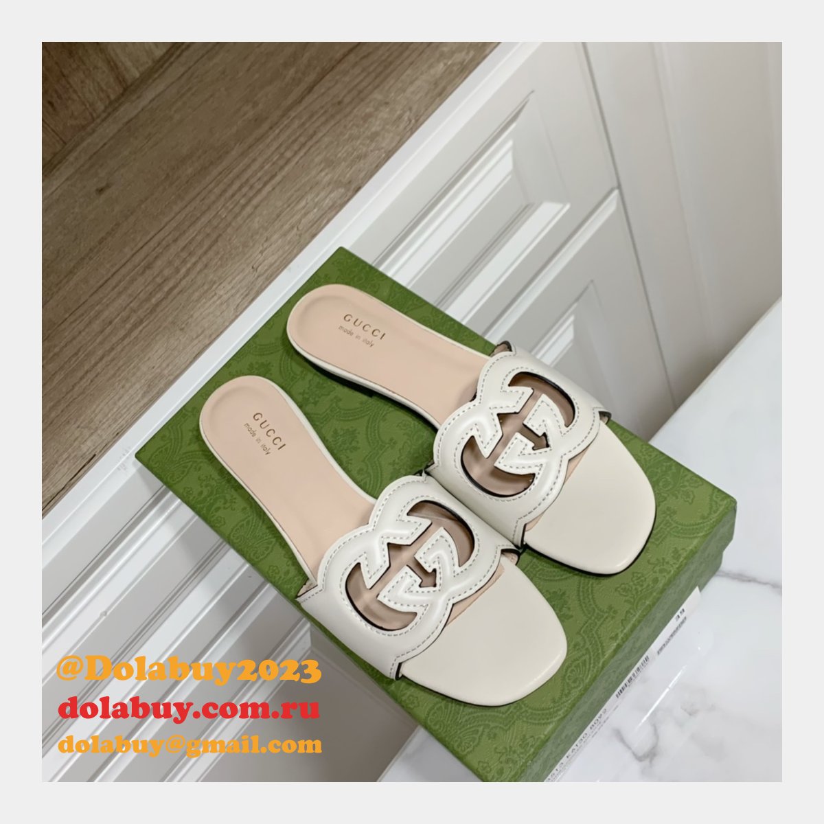 Replica Gucci Designer Shoes Outlet Flat Slippers Sale