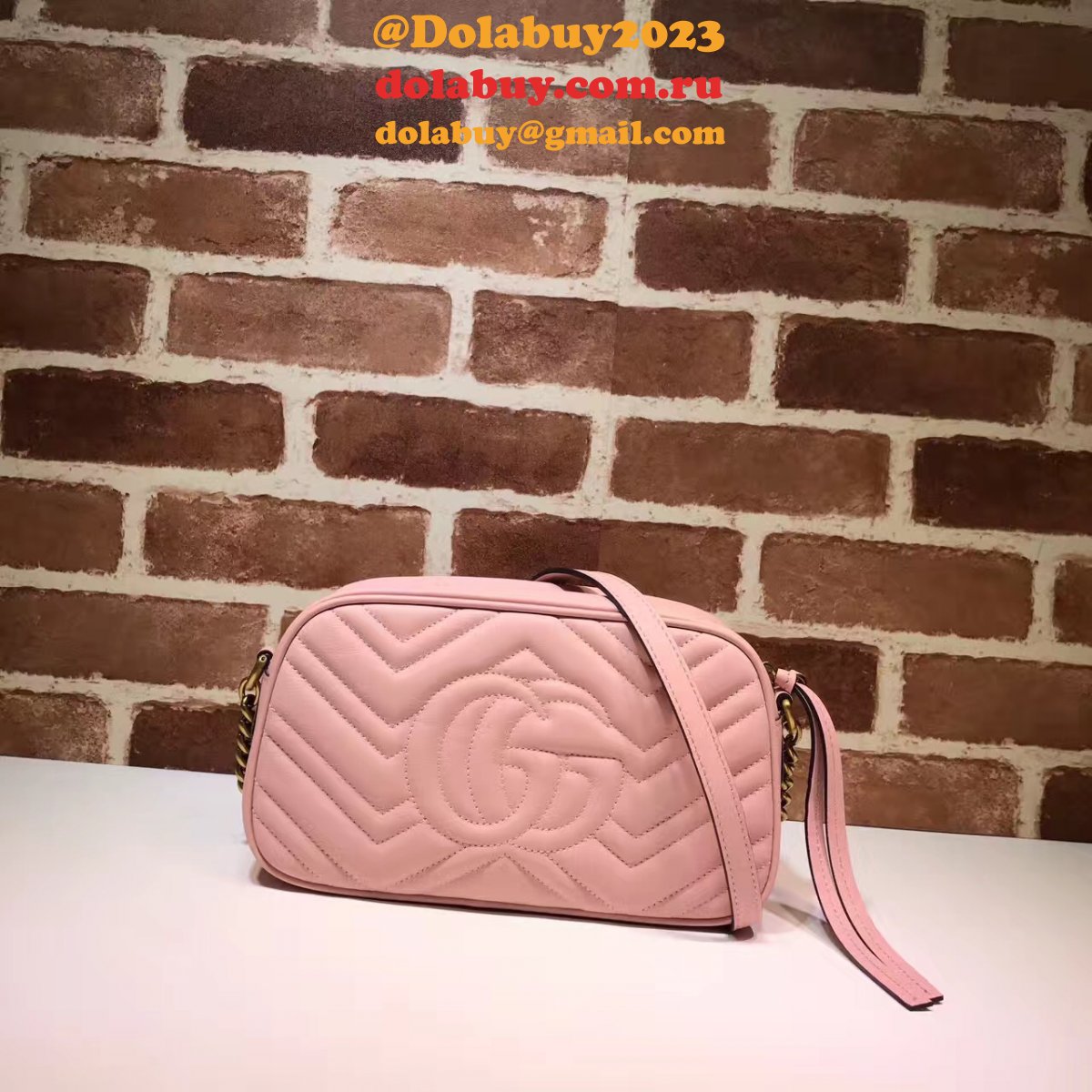 Luxury Gucci Fake 447632 Gg Marmont Crossbody Bags for Women