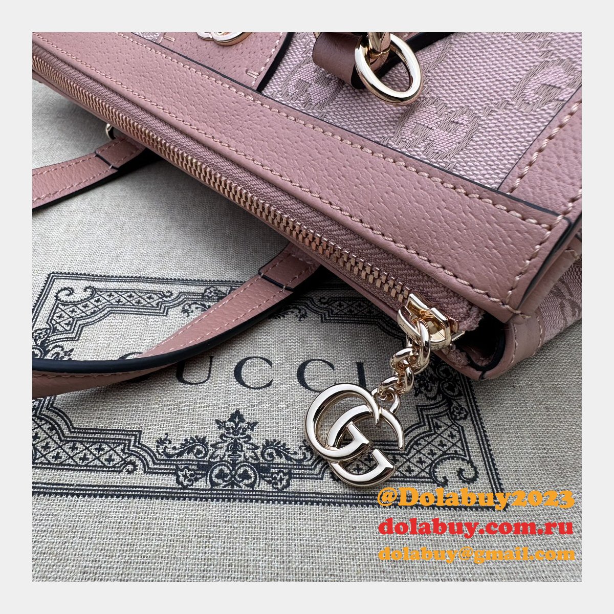 Ophidia Tote Gucci Replica 547551 GG Supreme 1:1 Mirror Bag