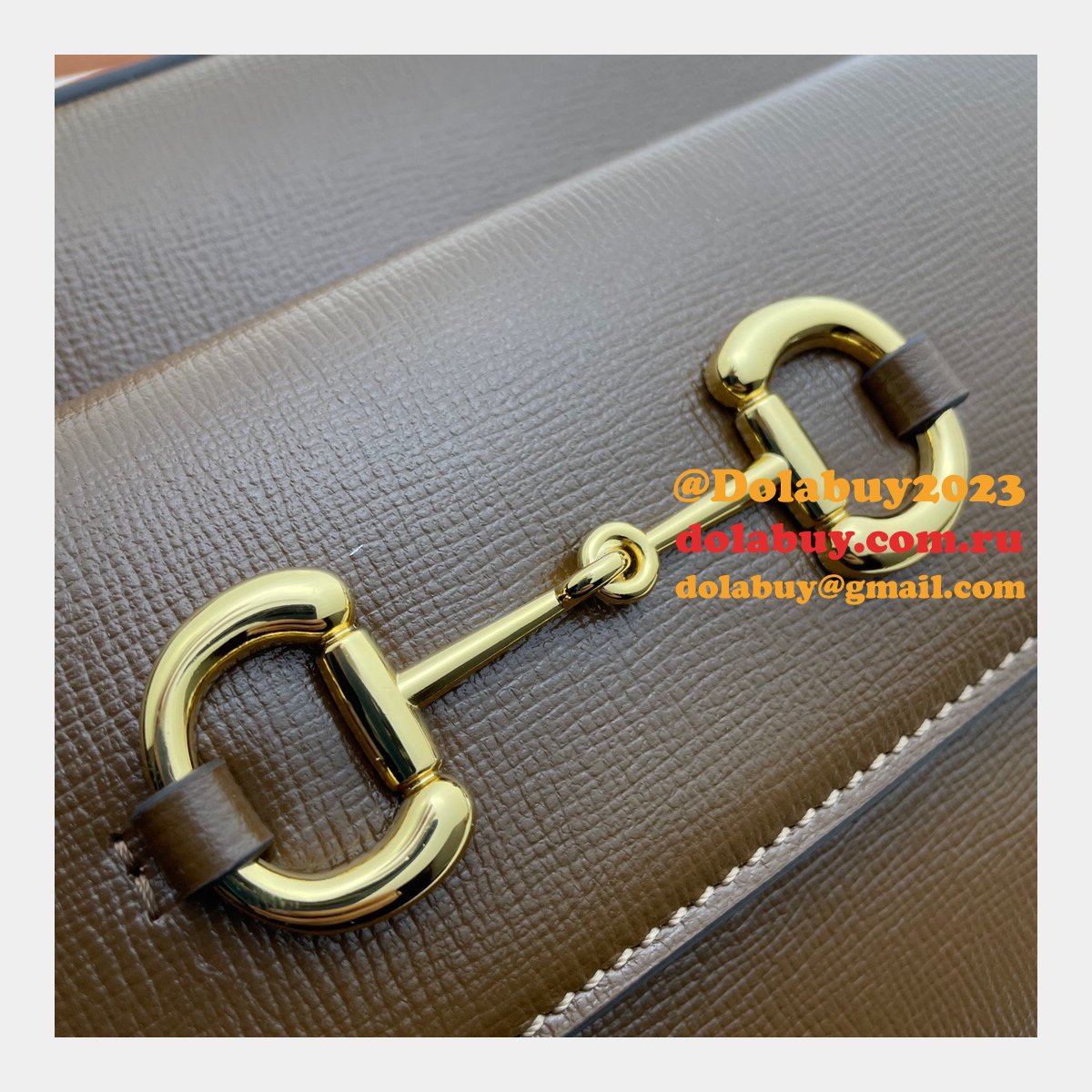 Gucci Horsebit 1955 Small Shoulder 645454 Black Army Green White Bag