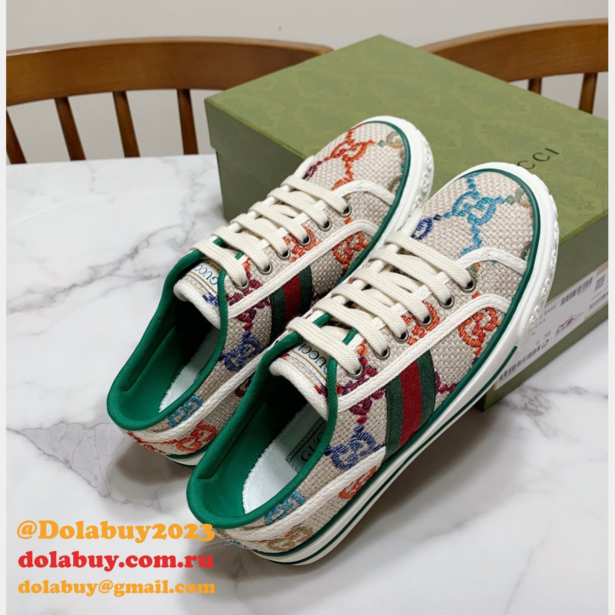 Gucci High Quality Replica GU7 1977 Canvas Perfect Shoes