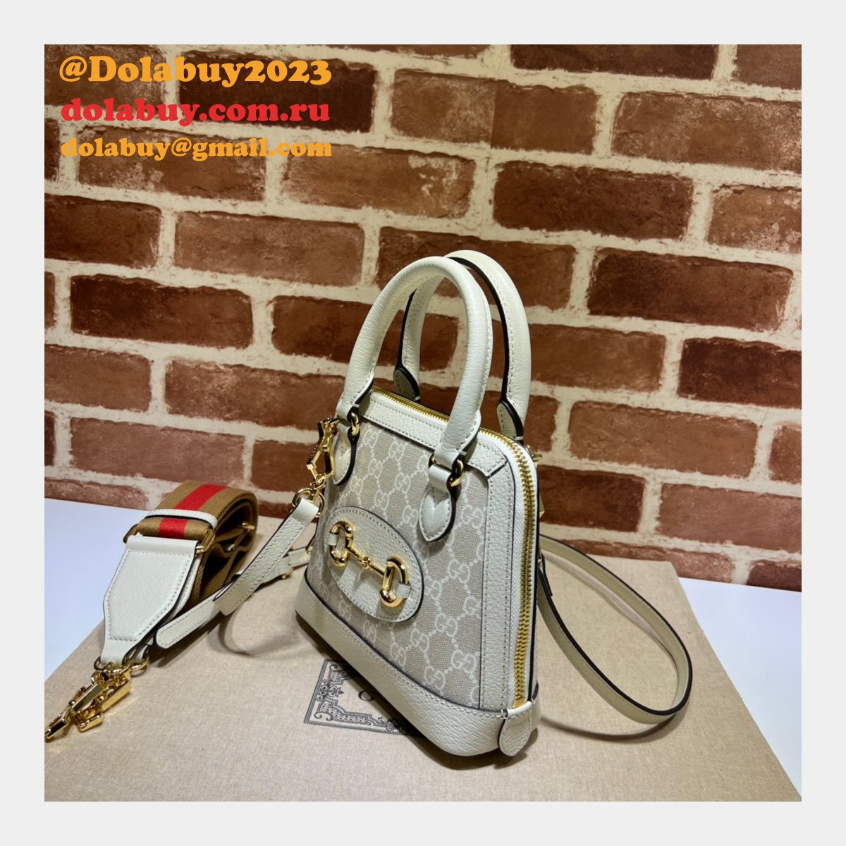 Gucci Fake Luxury Goods 677212 Horsebit Top Handle Bag