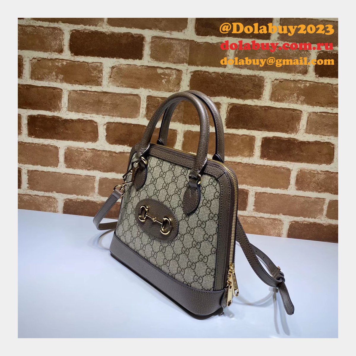 Designer Gucci Replica 1955 Horsebit small top handle 621220 bag