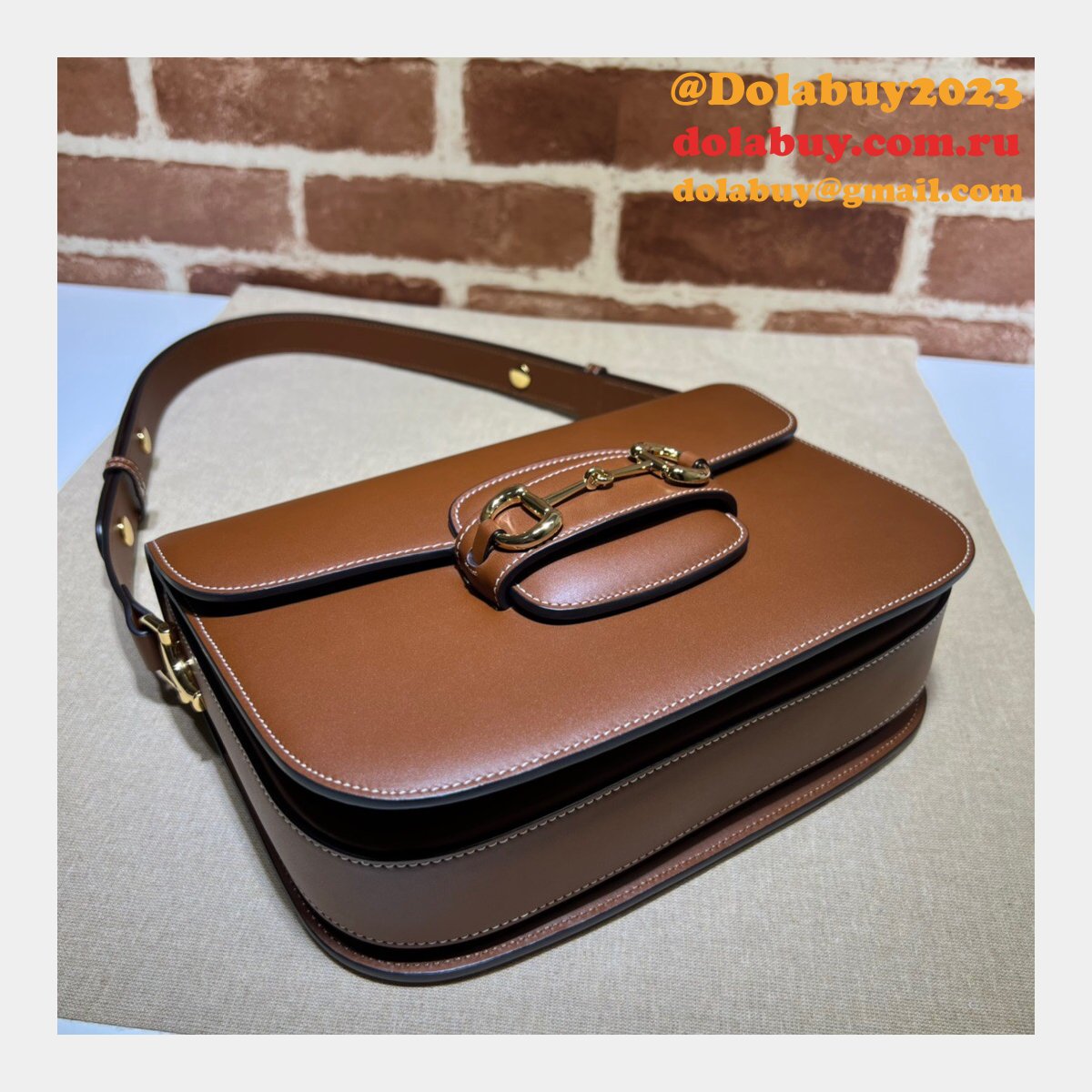 Gucci 1:1 Replica Designer GG Supreme 602204 1955 Horsebit Shoulder Bag