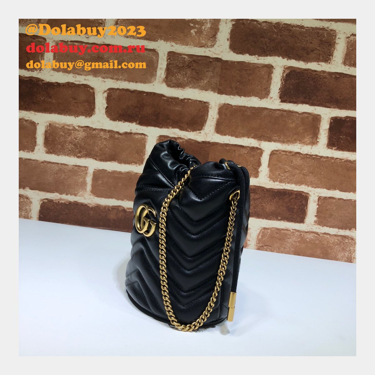 Gucci Replica 7 Star GG Marmont mini bucket 575163 bag