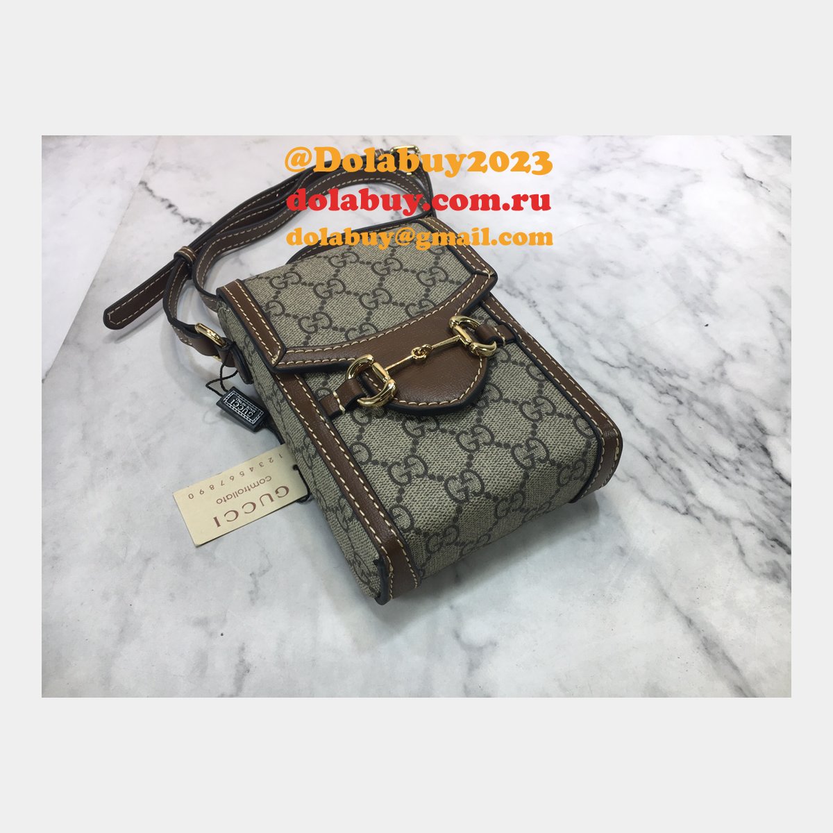 Replica Gucci Brown Gucci Horsebit 1955 mini 625615 bag