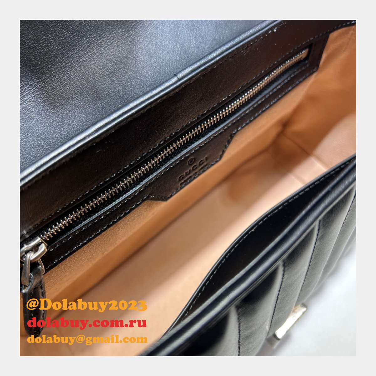 Designer Replica Gucci Replicas GG Marmont small top handle 498110 bag