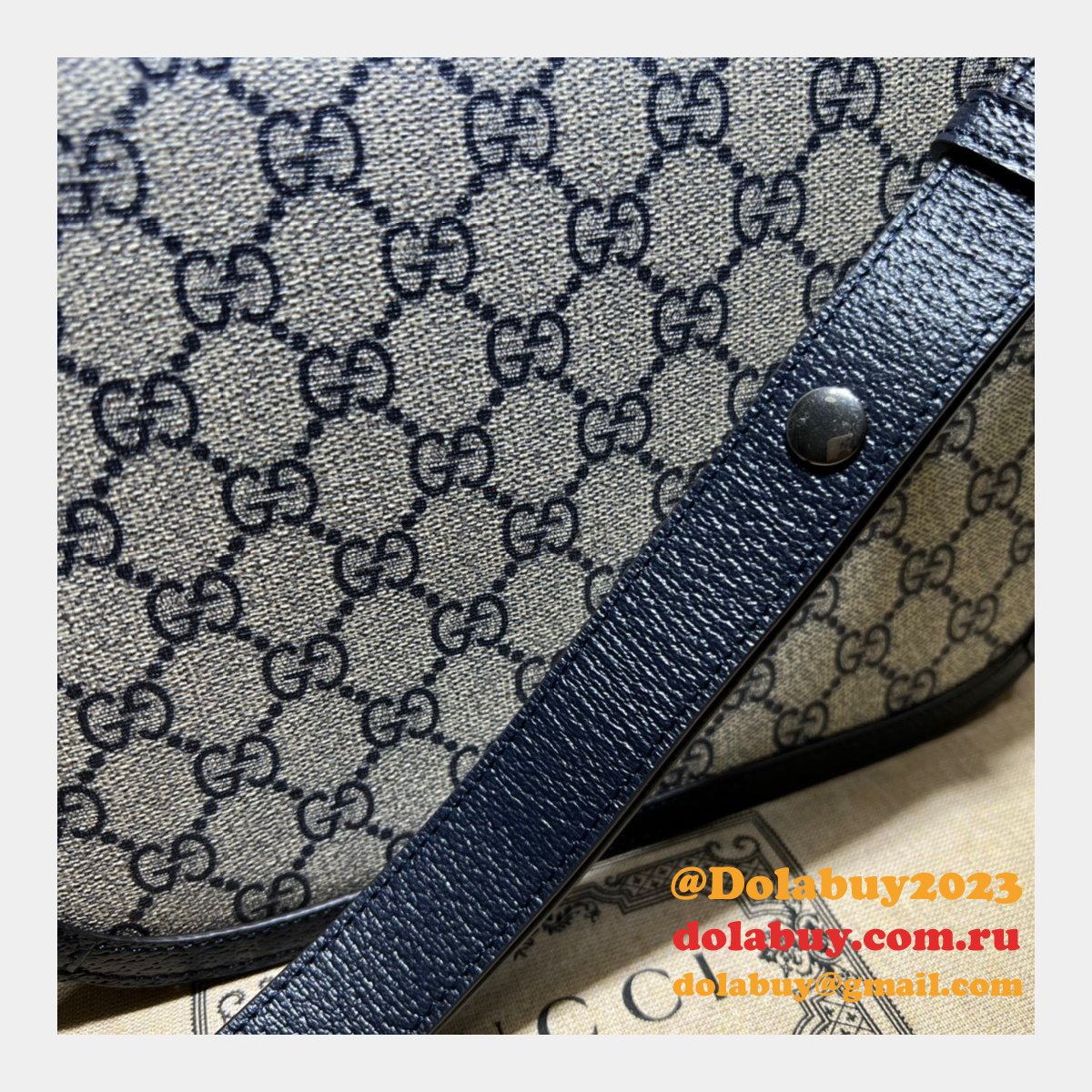 Gucci Copy 1955 Horsebit GG Supreme Shoulder 602204 Bag