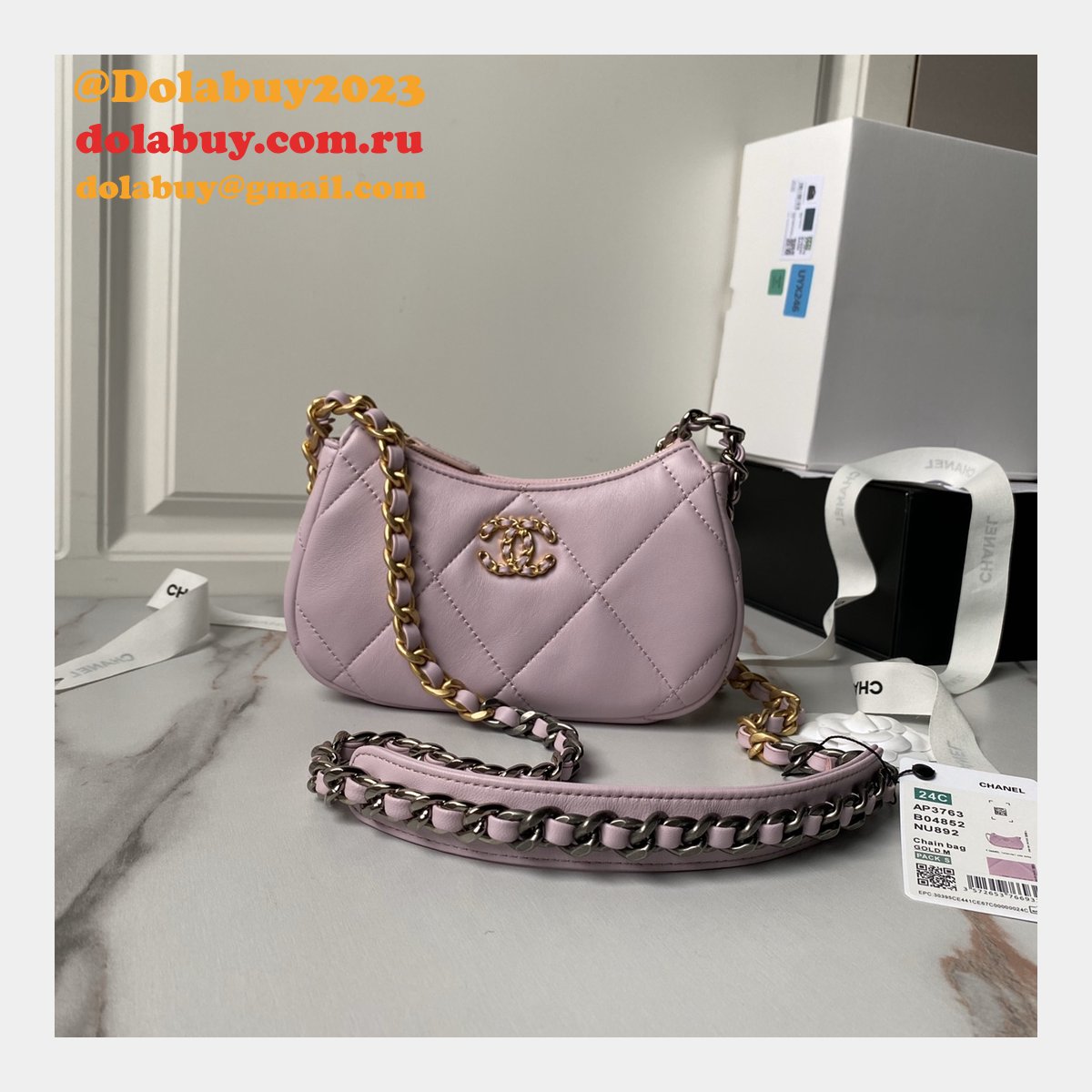 Perfect AAA Dolabuy 19 Cluths Chain AP3763 Replcias Bag