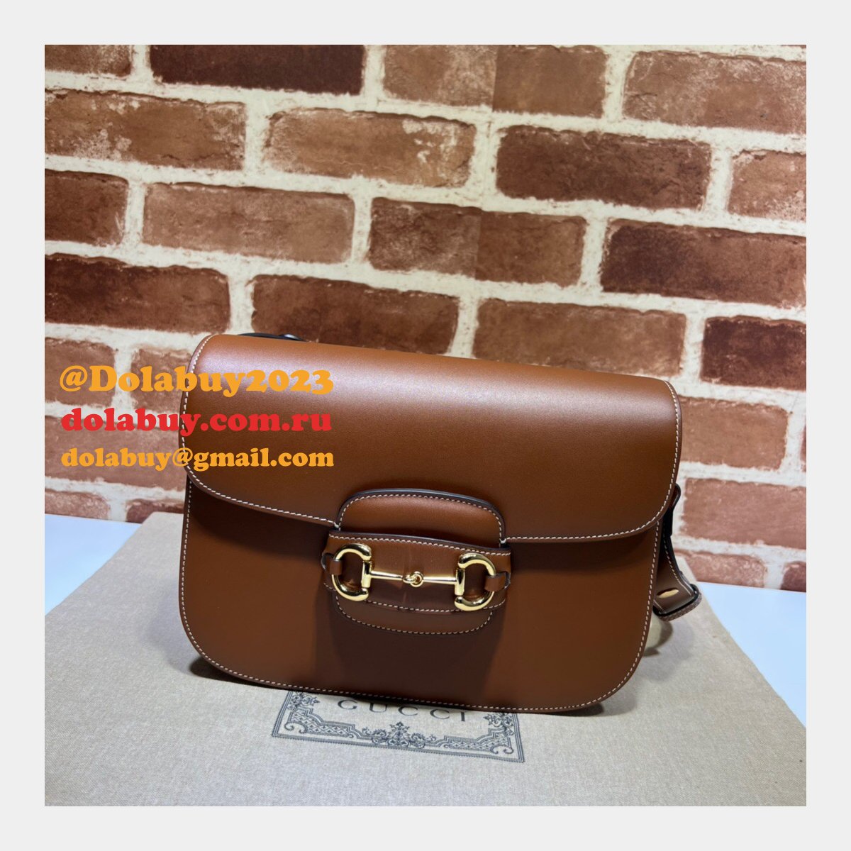 Gucci 1:1 Replica Designer GG Supreme 602204 1955 Horsebit Shoulder Bag