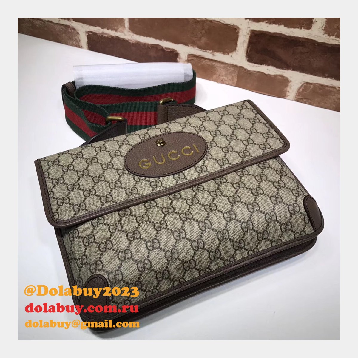 Gucci Best Top Quality GG Supreme messenger 495654 Bag