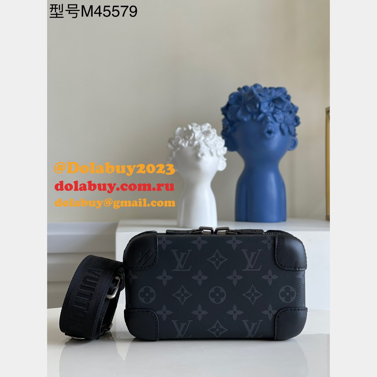2022 Shop Louis Vuitton Replica Horizon Clutch Monogram Eclipse M45579 Bags