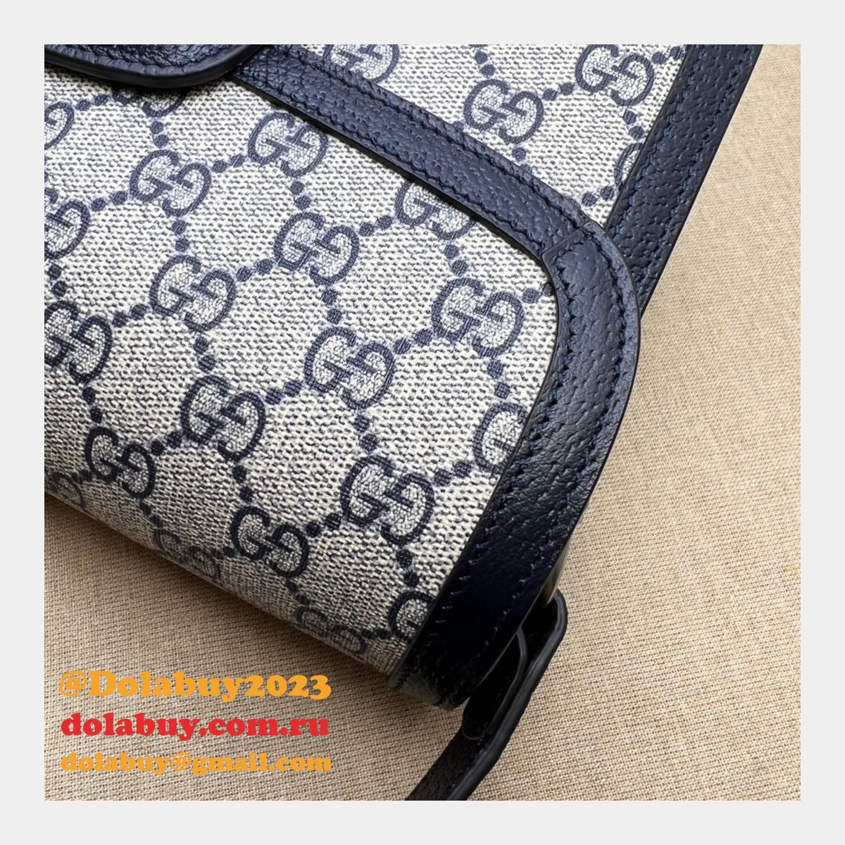 Gucci Copy 1955 Horsebit GG Supreme Shoulder 602204 Bag