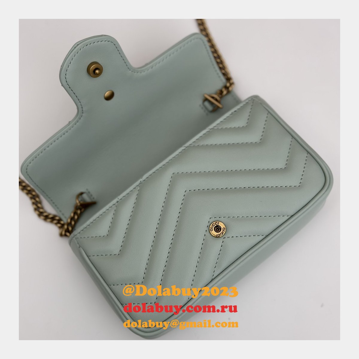 Faux Gucci Matelassé Shoulder GG Marmont Replica Top Bag
