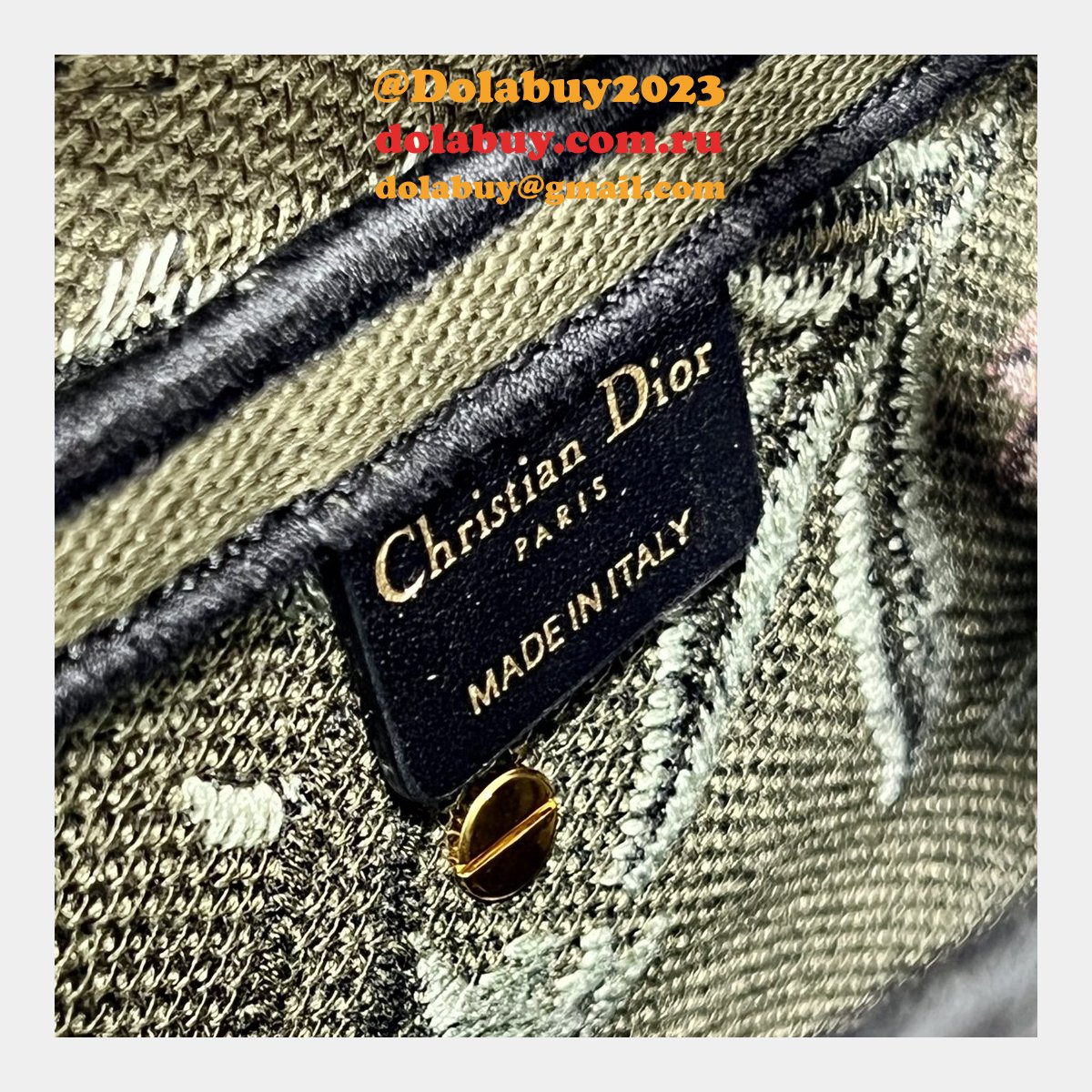 Christian Dior AAA Oblique Saddle Blooming green 9012/0446 Fake Bag