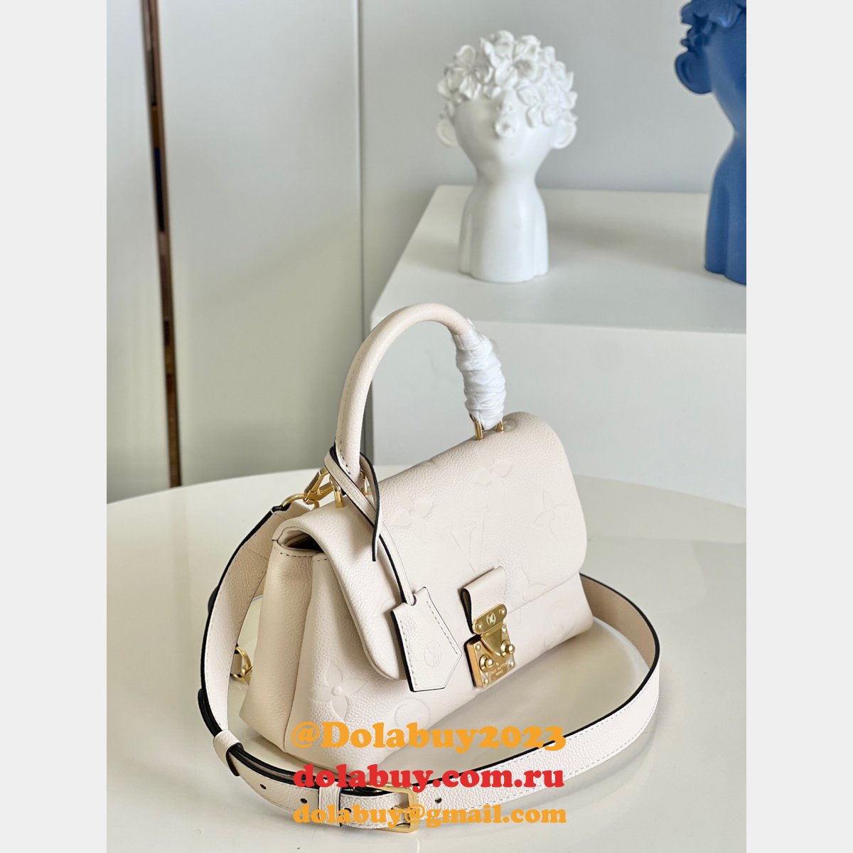 Louis Vuitton Knockoff Madeleine M46008/M45978 Bicolor Monogram Empreinte Leather Bag