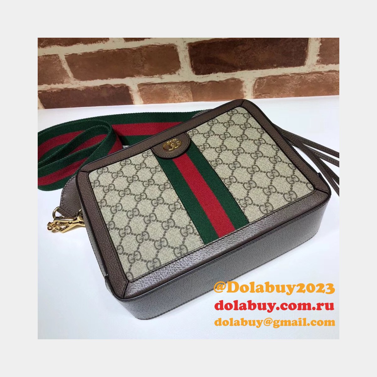 Replica Gucci High Quality GG Supreme Ophidia Small Shoulder 550622 Bag