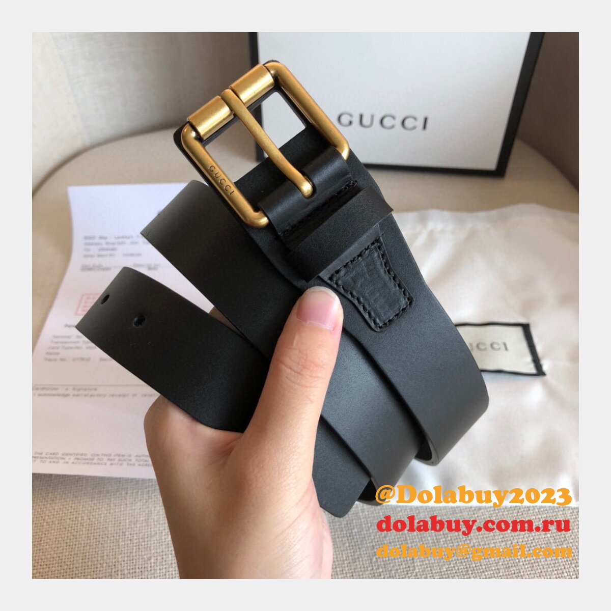 UK Gucci 30mm Replica Belt Black