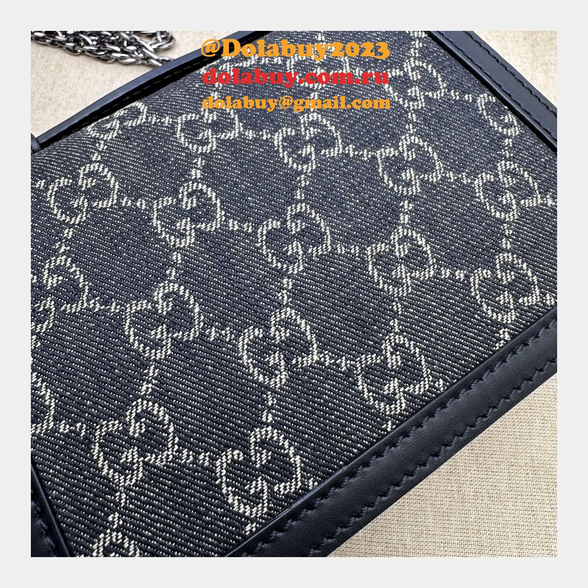 Knockoff Ophidia GG Gucci Black 696180 Shoulder Bag