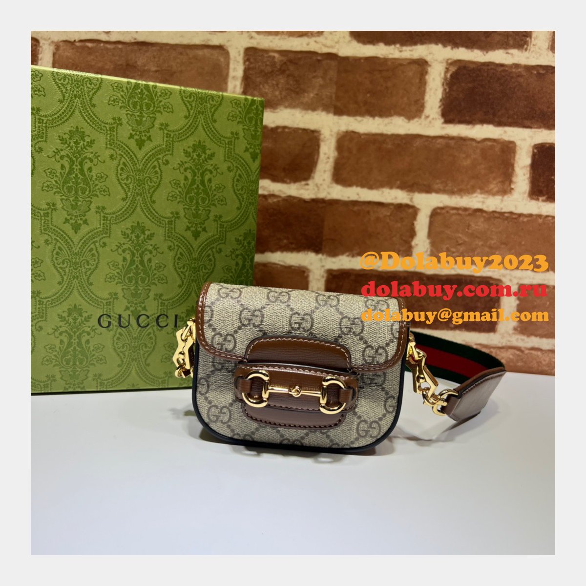 China Gucci High-end Replica 699760 Horsebit 1955 Strap Wallet