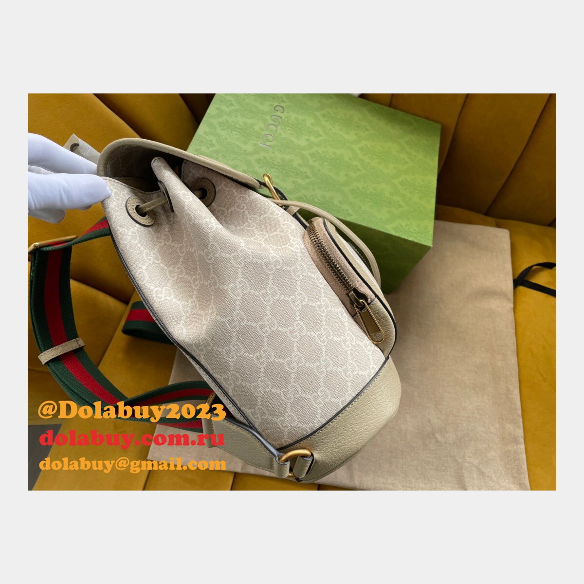 Buy High-Quality Gucci Fake Backpack 674147 Interlocking G in GG Supreme