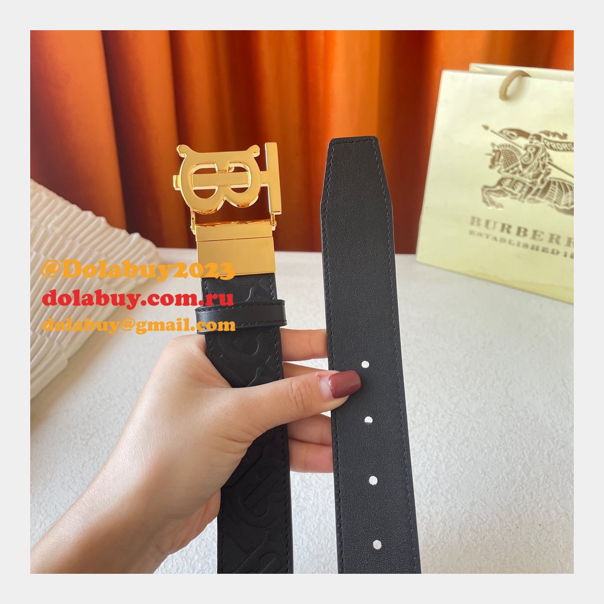 Replica Best Burberry Belt 35MM For Sale
