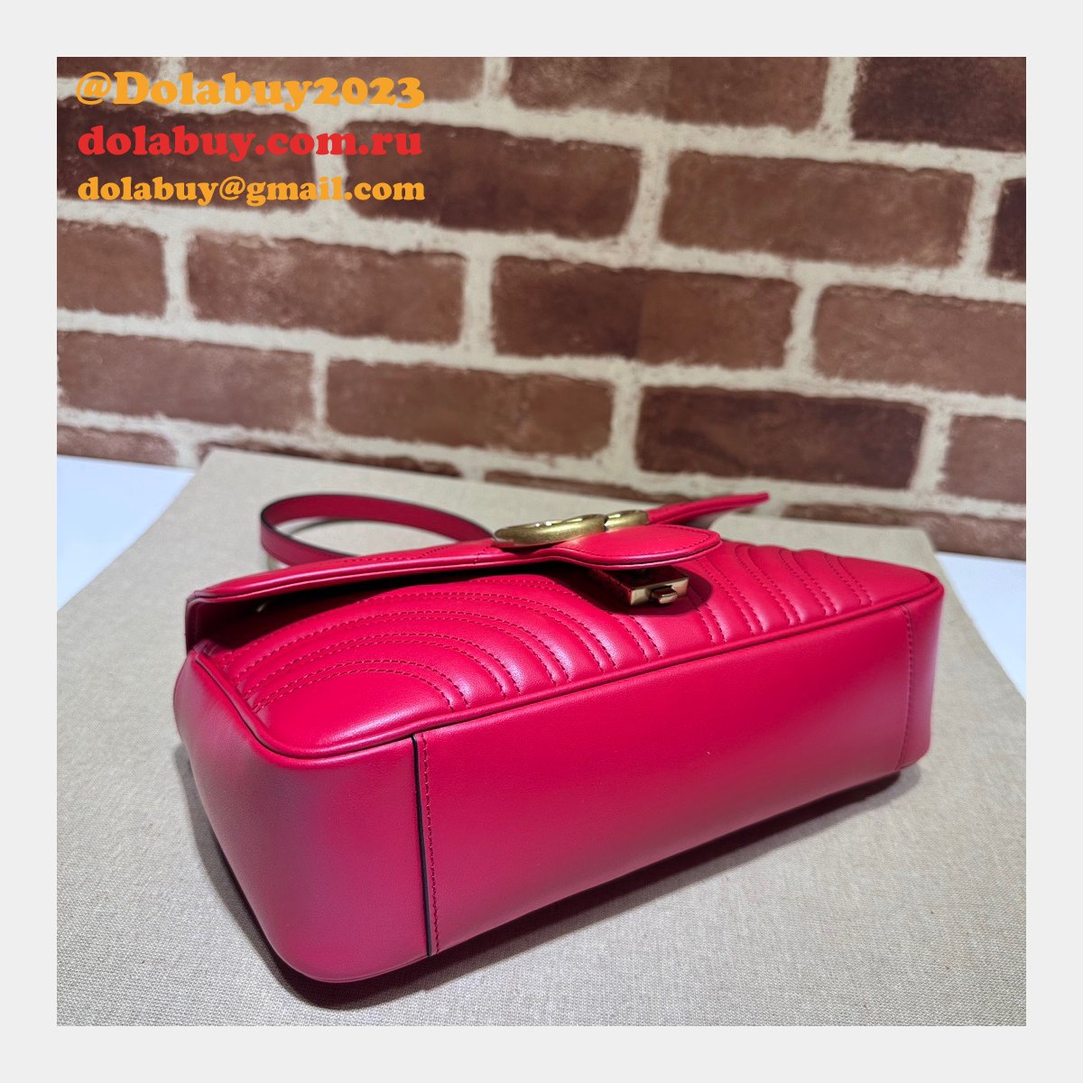Gucci GG Marmont 1:1 Mirror Shoulder 443497 High Quality Bag