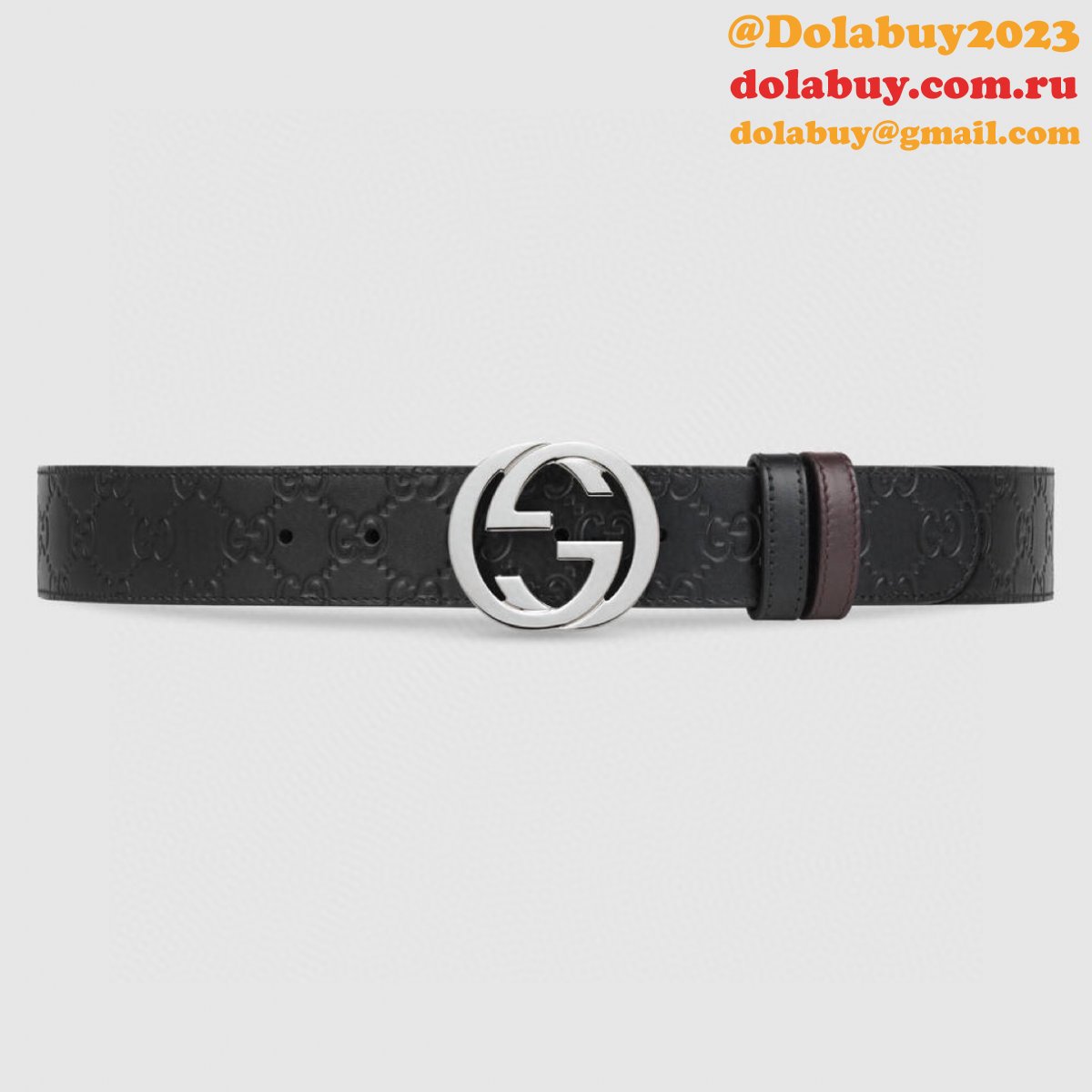 Fake Gucci 37MM Double G leather Replica belt