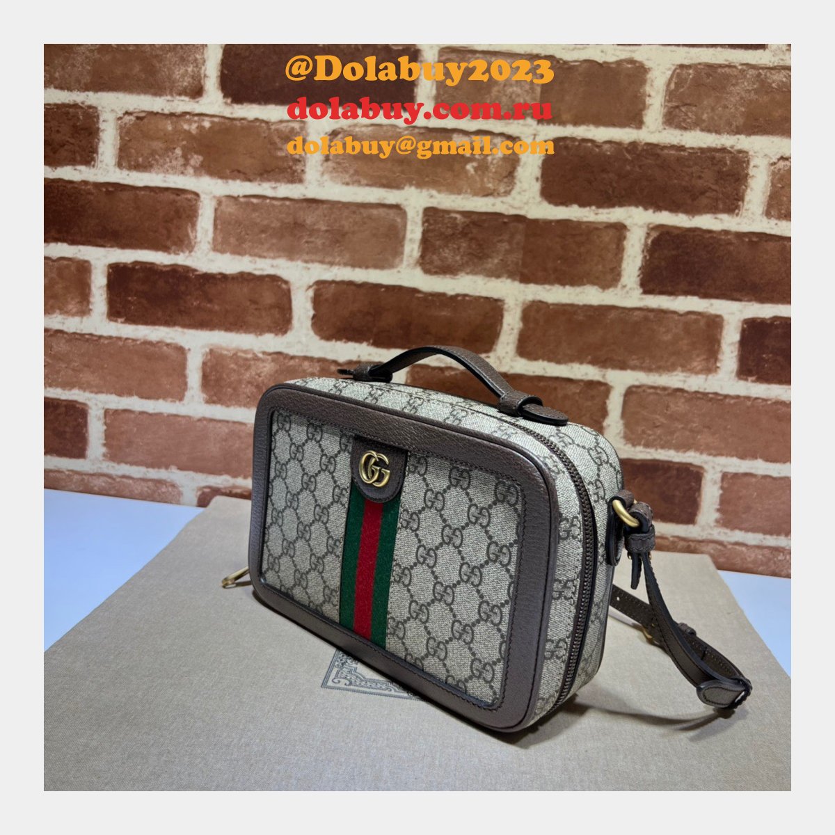 1:1 Mirror Gucci Replicas Ophidia 739392 Shoulder With-Web Bag