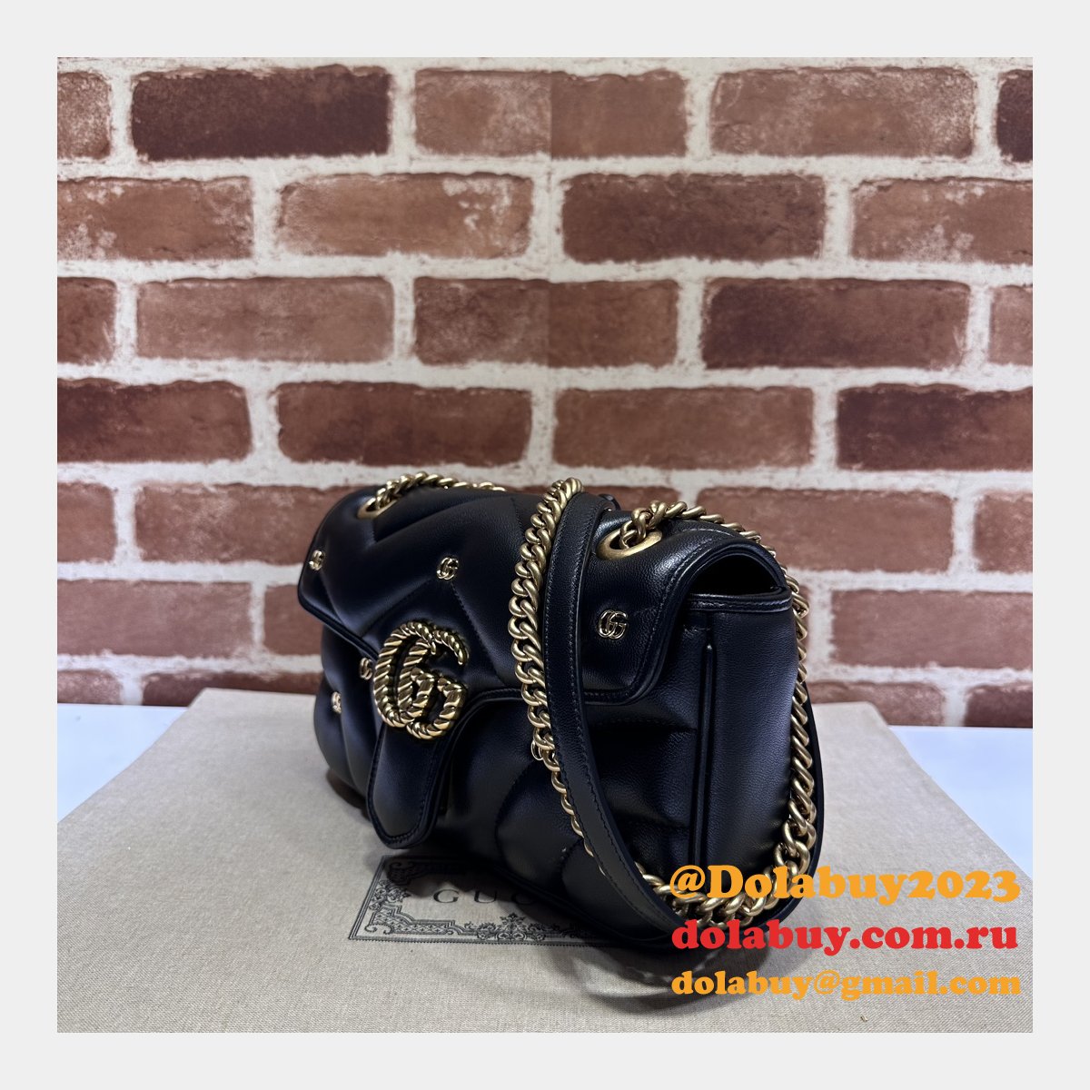 Matelassé Copy 443497 Gucci GG Marmont Small Replicas Bag