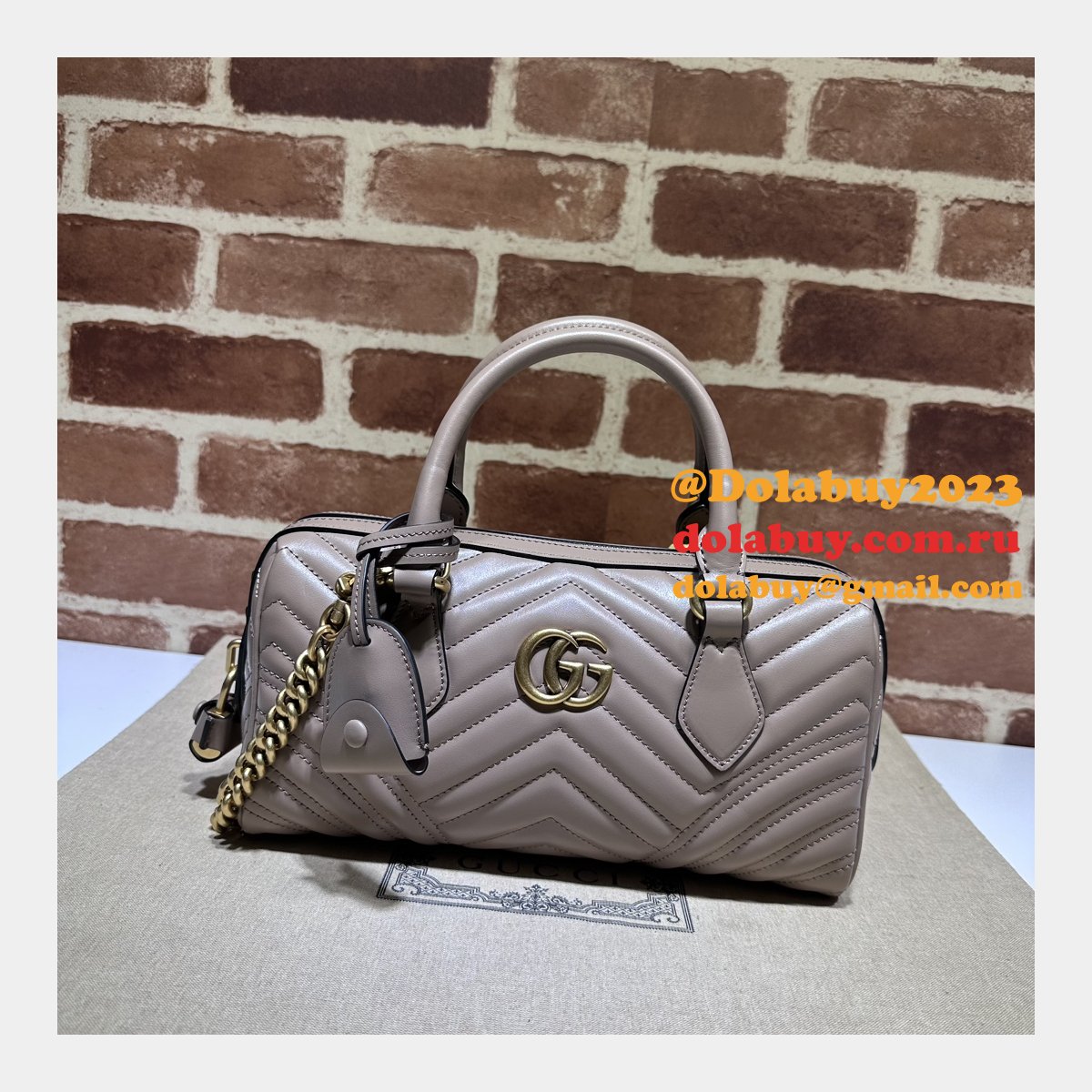 Gucci Top Quality GG Marmont Top Handles Replica 746319 Bag