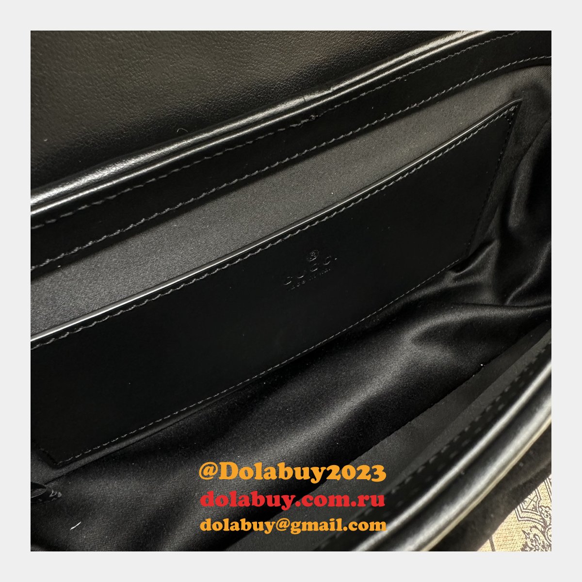 Affordable 446744 Black Marmont Top-Quality Fake Gucci Bags