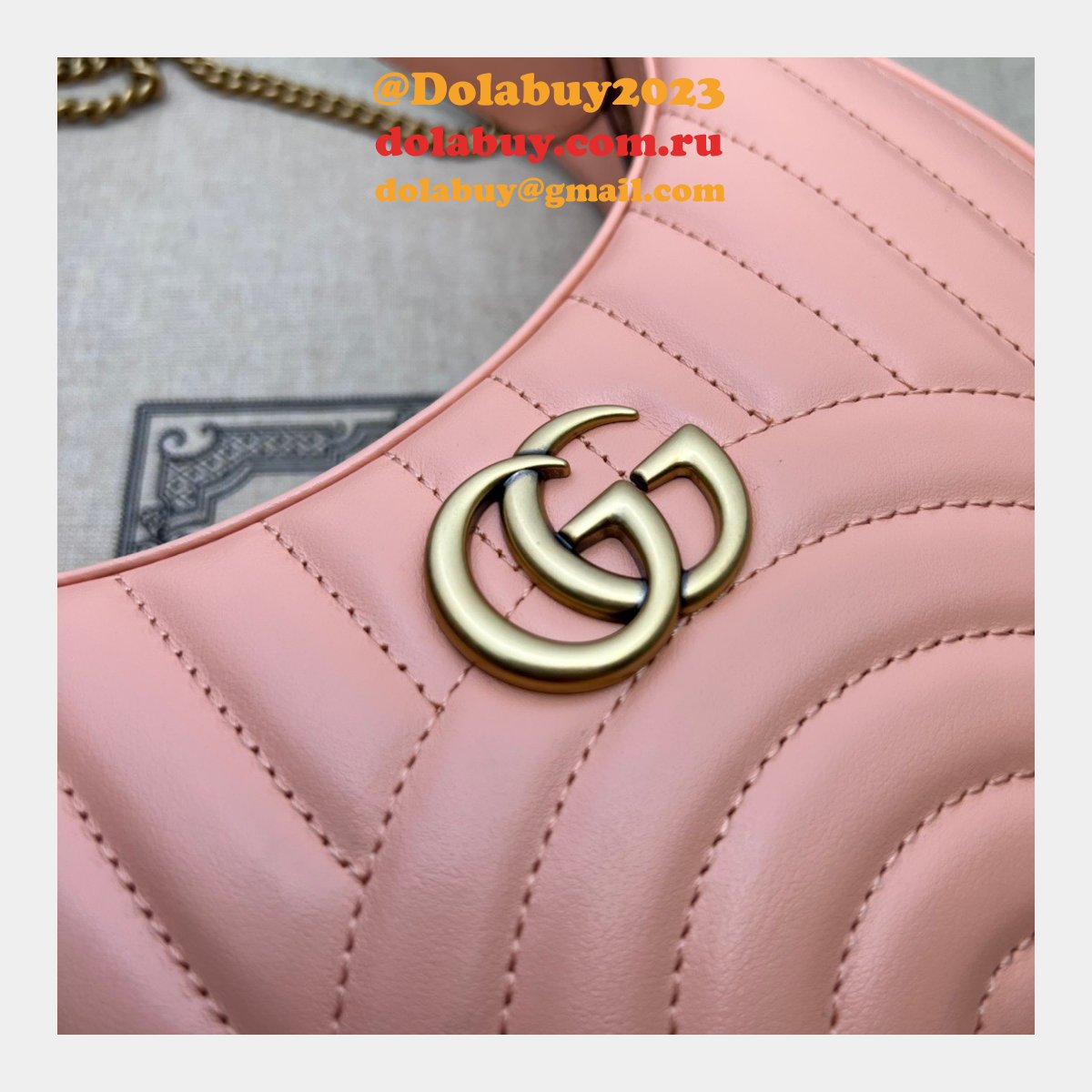 Gucci AAA+ GG Marmont half-moon-shaped 699514 Fashion bag