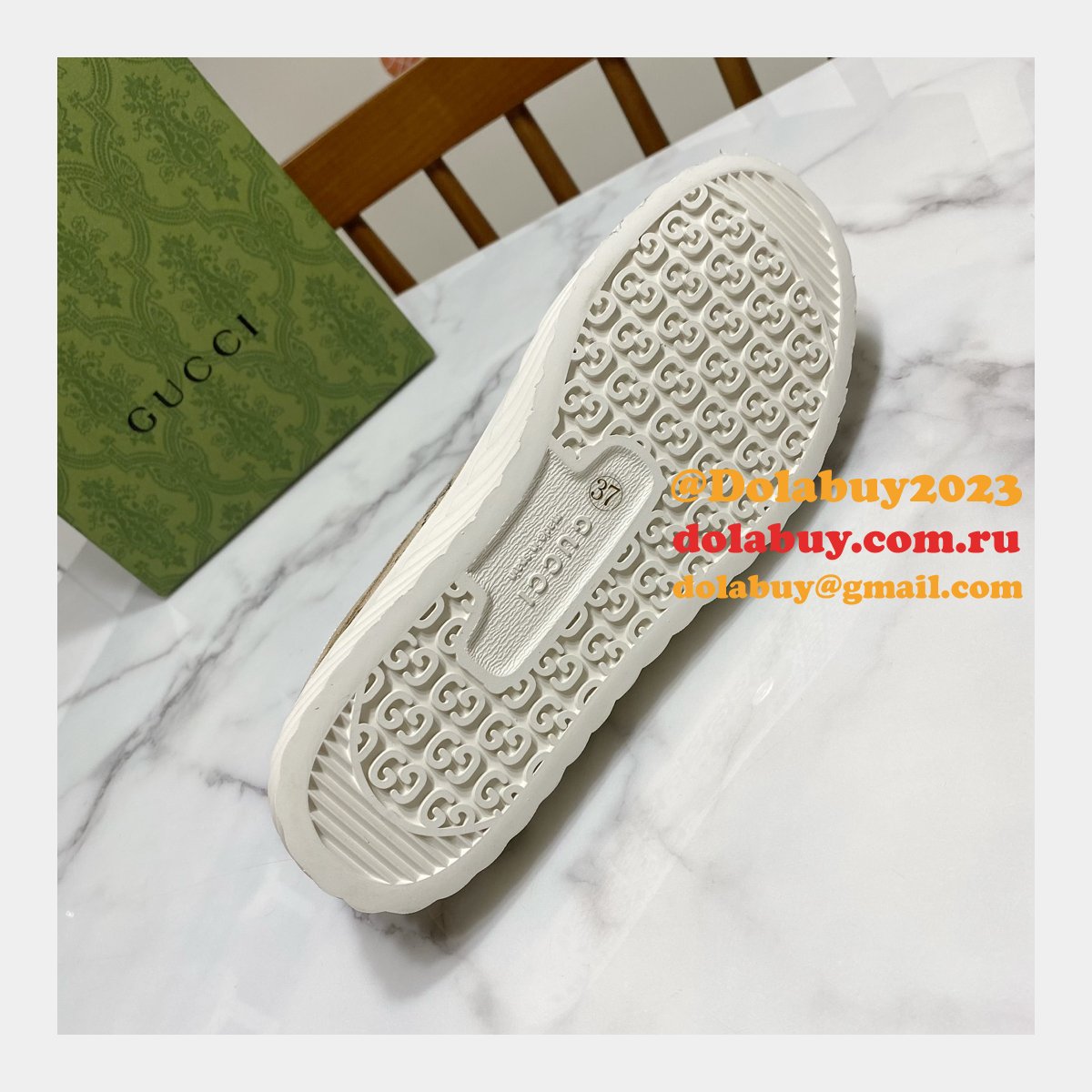 Perfect Dolabuy 1:1 Mirror Replica Gucci GG Canvas Shoes