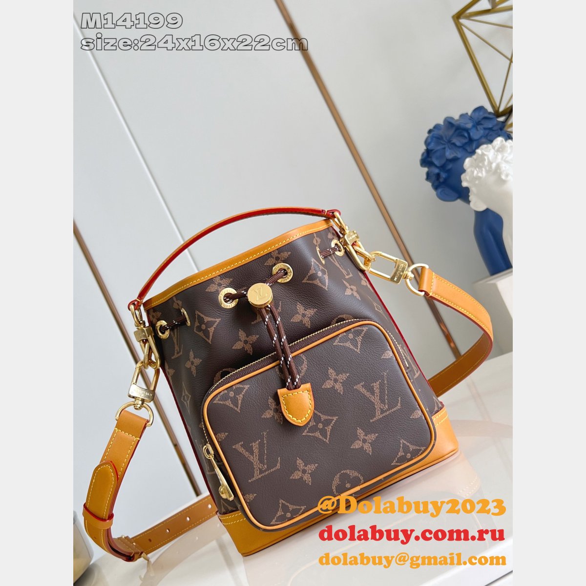 Noé Cargo Louis Vuitton M14199 Luxury Autres Cuirs Monogram Brown Bag