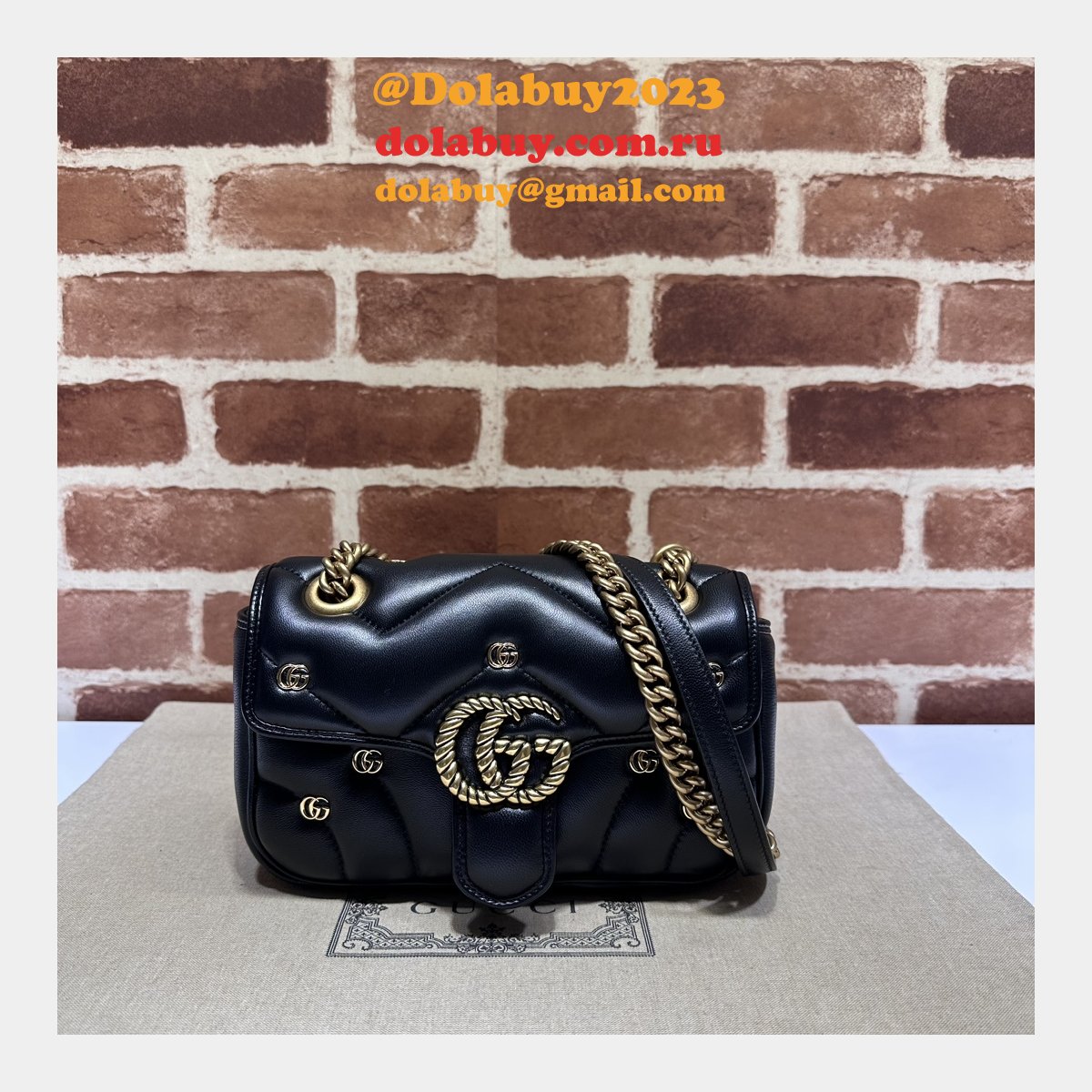 GG Marmont Matelassé 446744 Wholesale Gucci Replicas Bag