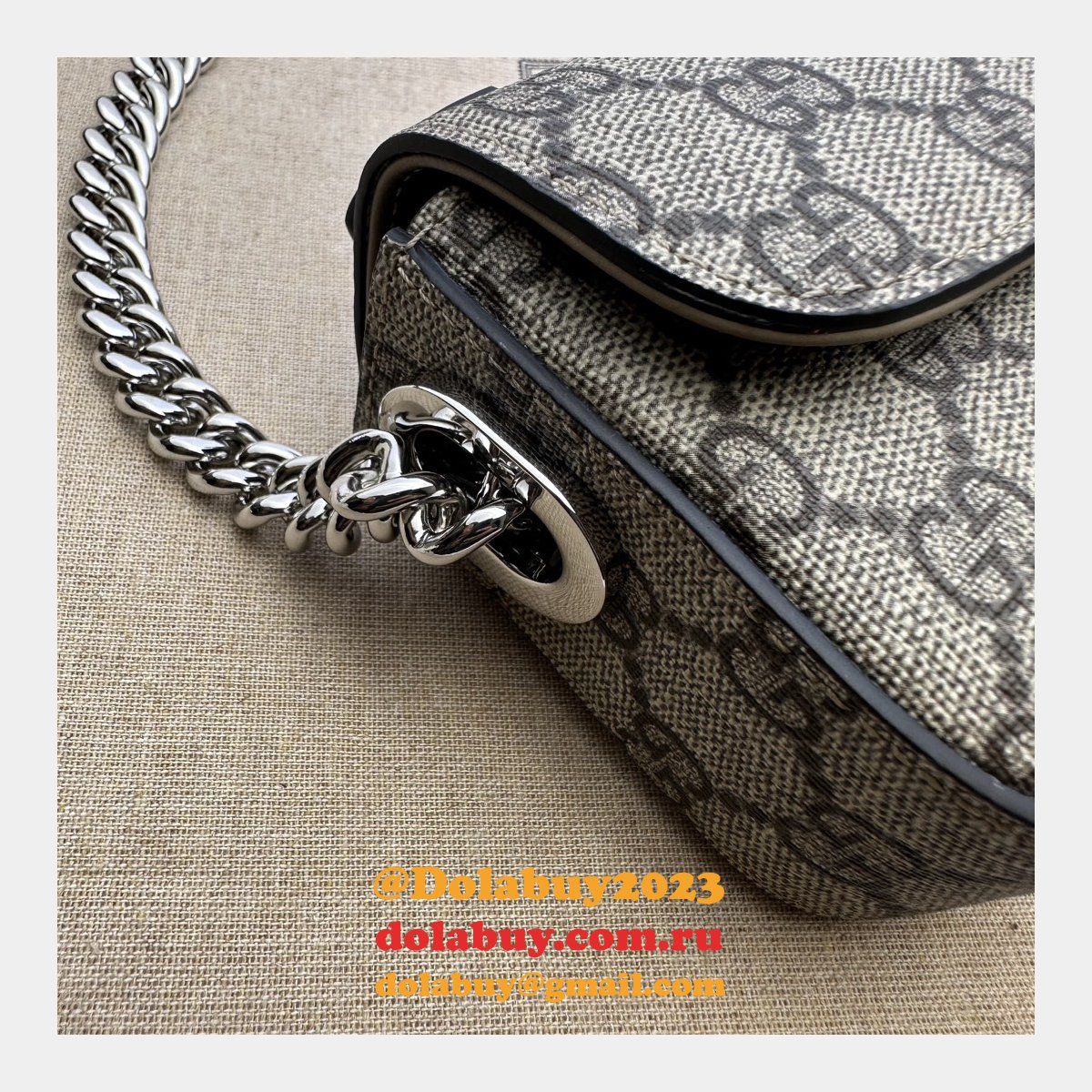 Petite GG Chain 1:1 Mirror 760194 Replicas Gucci Handbags