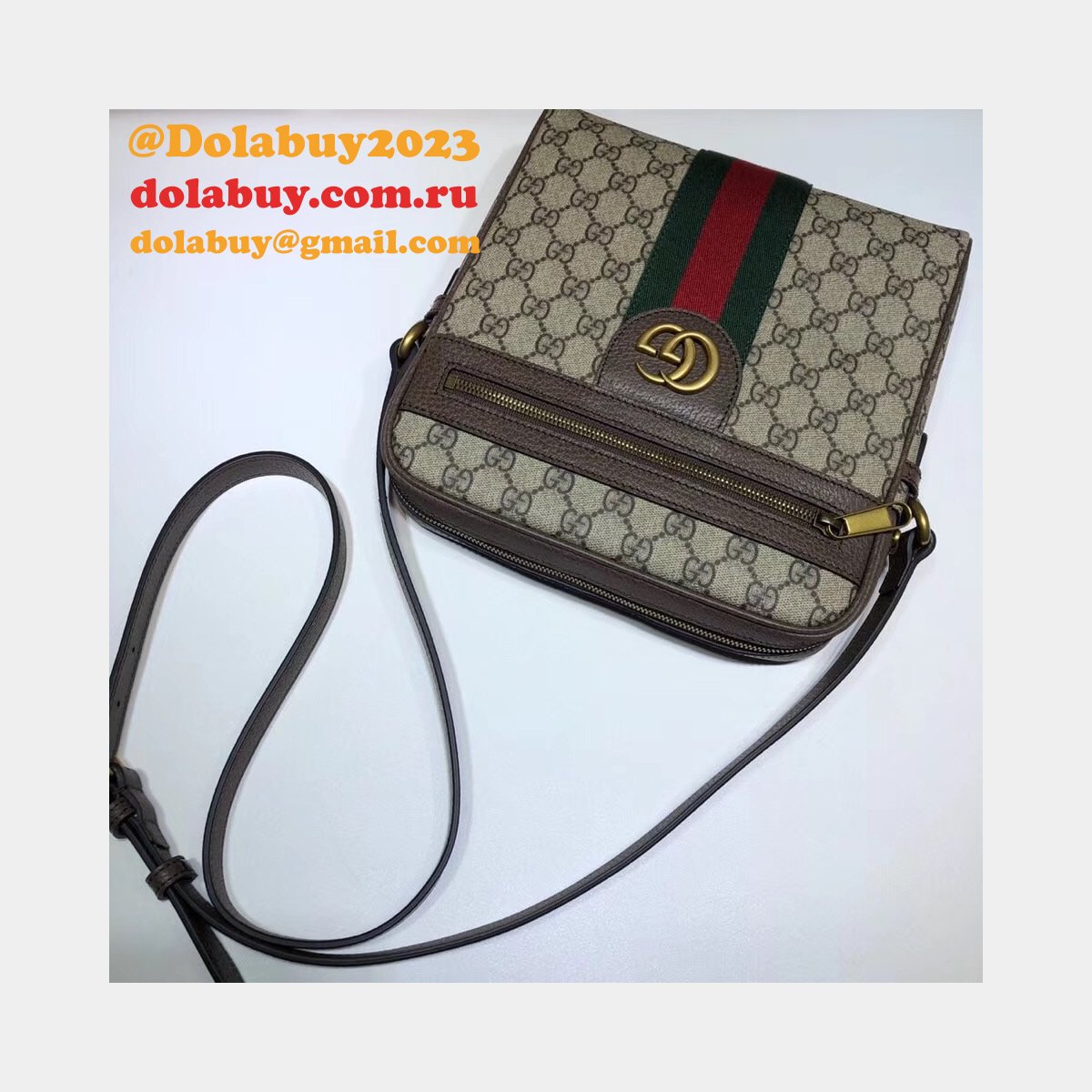 Luxury Gucci AAA+ 547926 GG Supreme Ophidia Small Messenger Bag