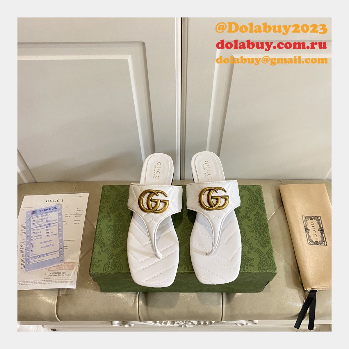 7 Star gucci WOMEN''S DOUBLE G THONG SANDAL