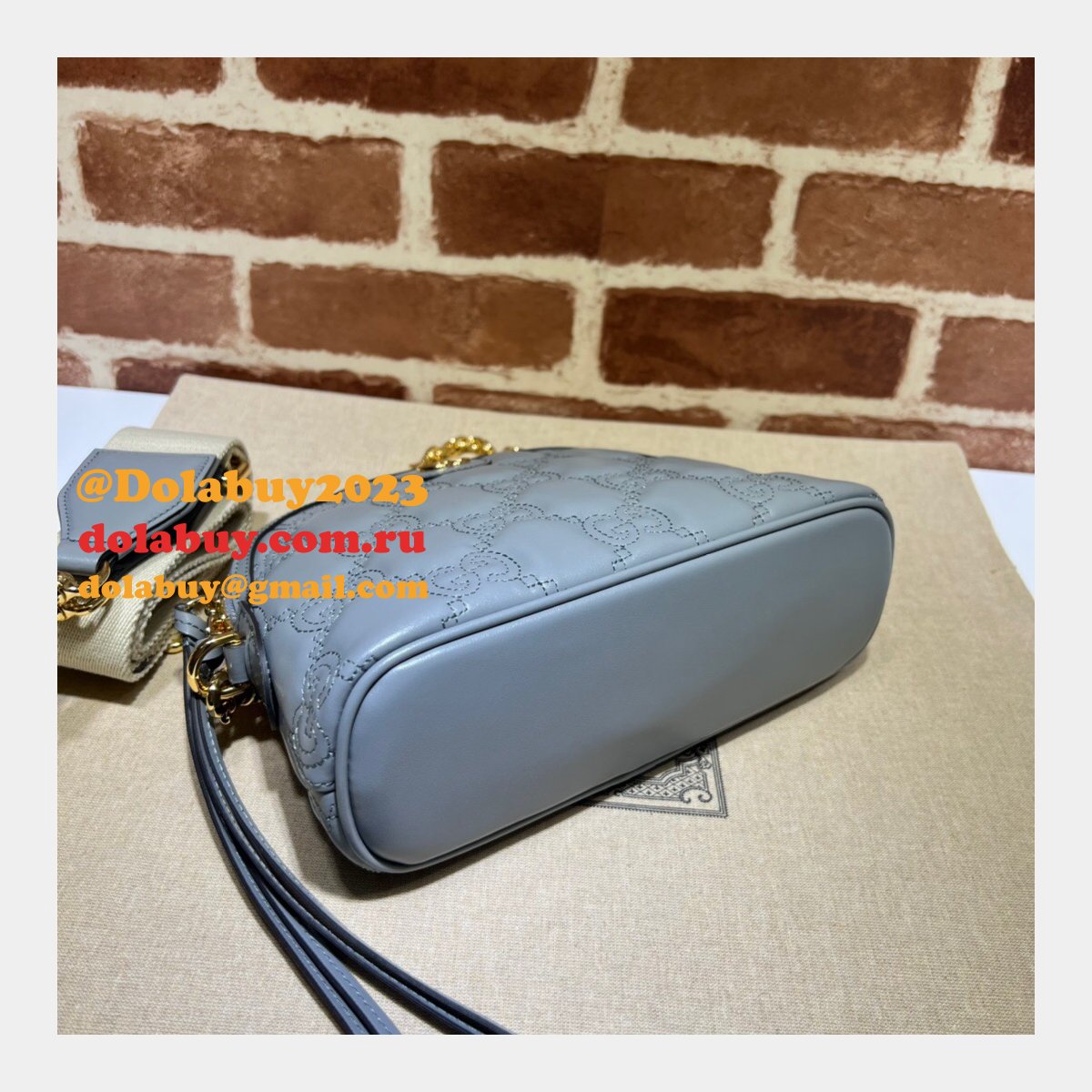 Gucci Luxury 702229 GG Matelassé Leather Shoulder Replica Bag