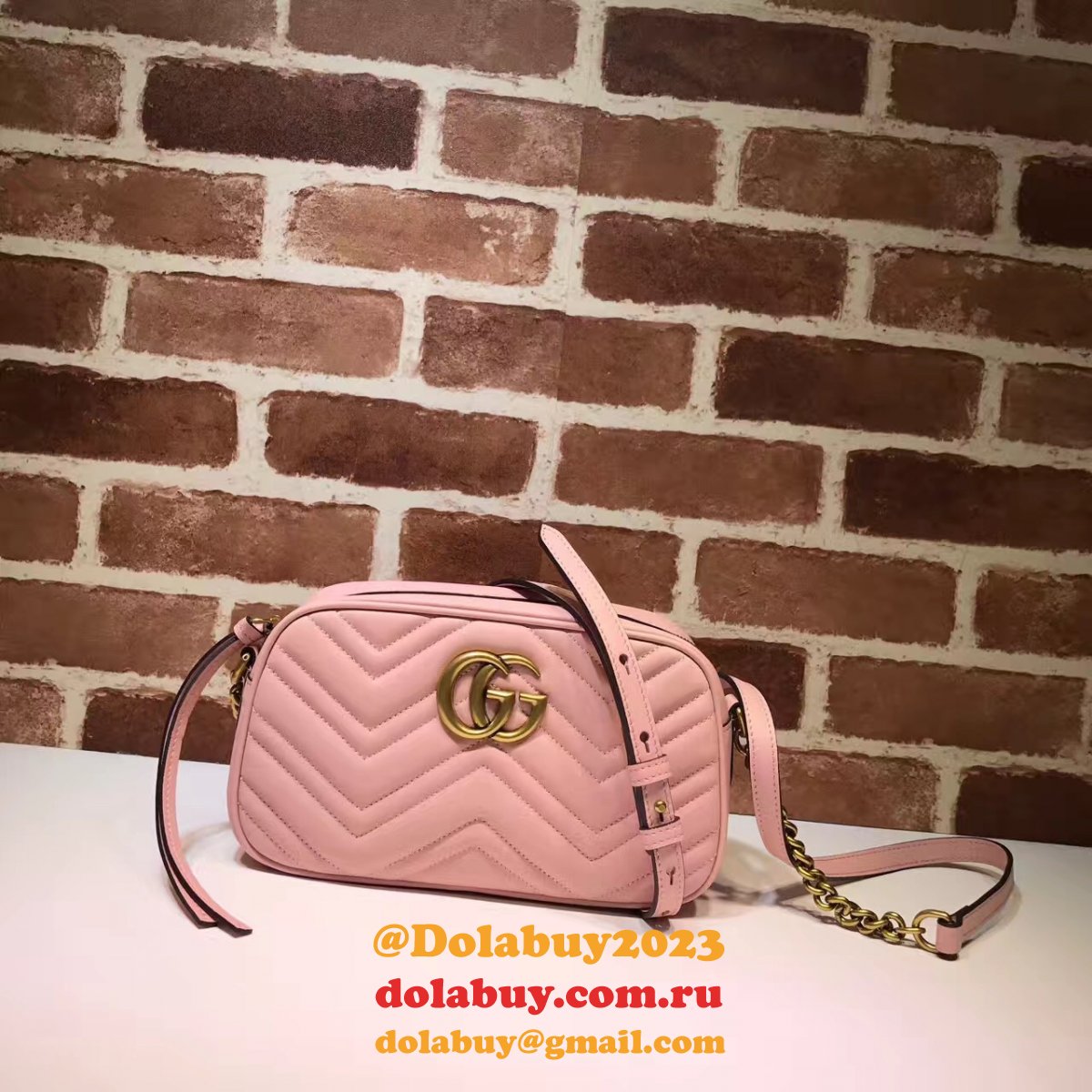 Luxury Gucci Fake 447632 Gg Marmont Crossbody Bags for Women