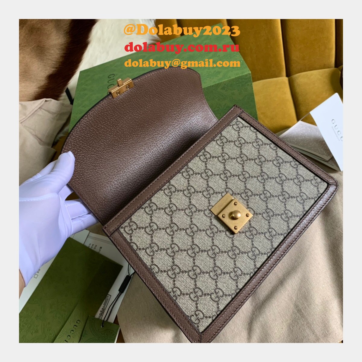 Replica Gucci Ophidia 651055 top handle bag with Web