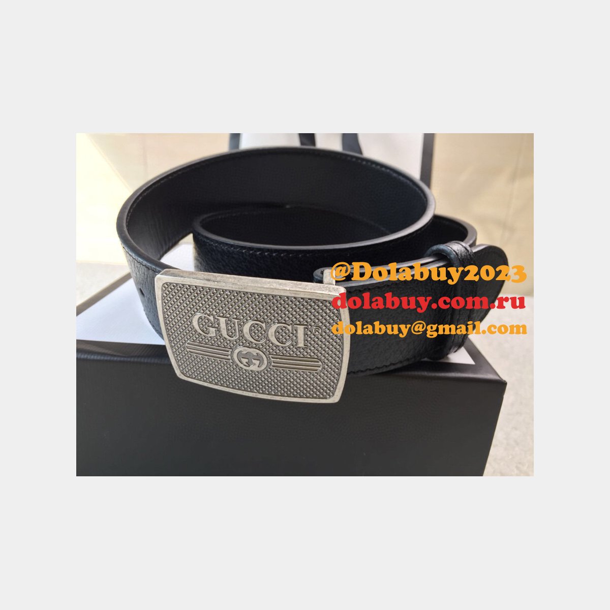 Knockoff Gucci Leather Belt 38mm Black Replica