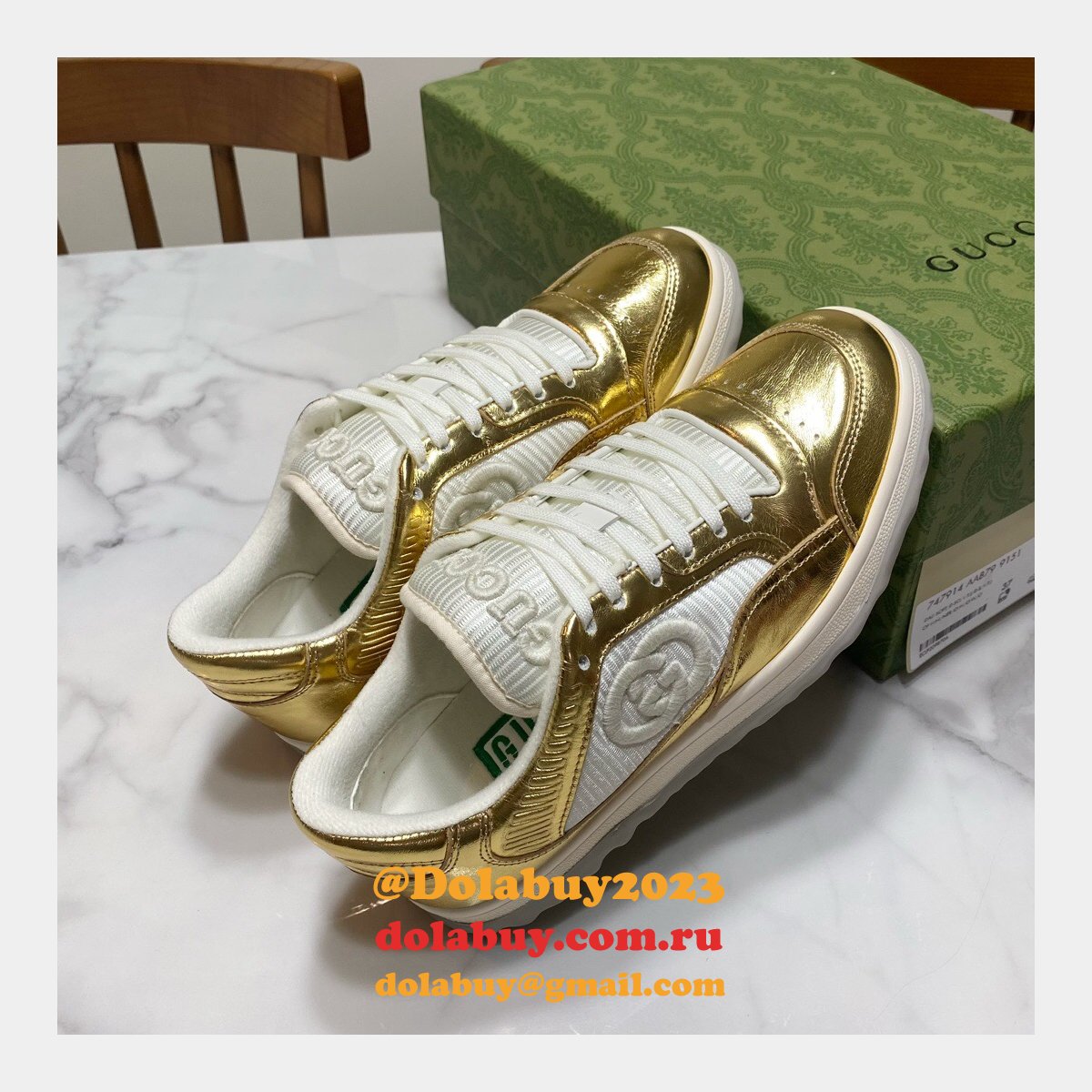 Gucci Replica Inspired Mac80 Leather Low-top Sneakers 1:1 Mirror Shoes
