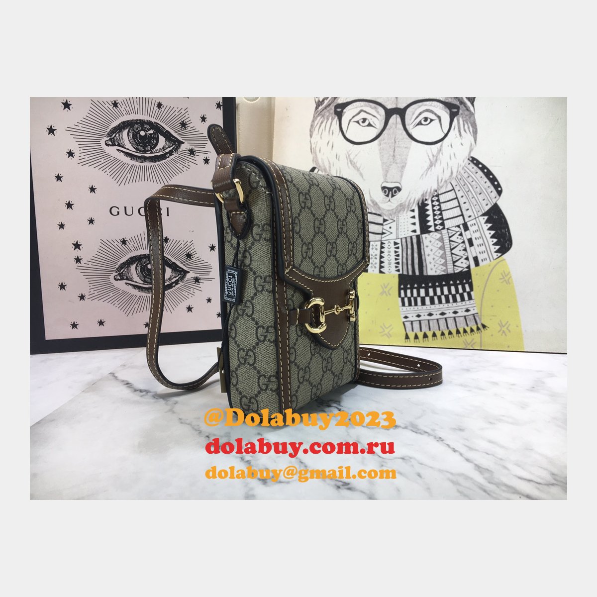 Replica Gucci Brown Gucci Horsebit 1955 mini 625615 bag