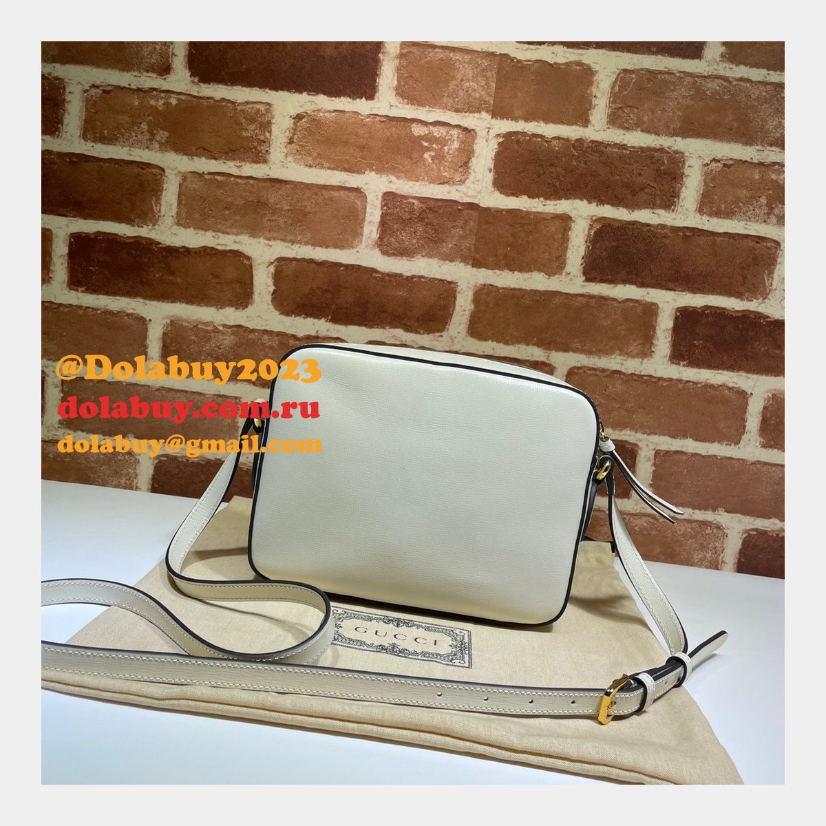 Gucci Horsebit 1955 Small Shoulder 645454 Black Army Green White Bag