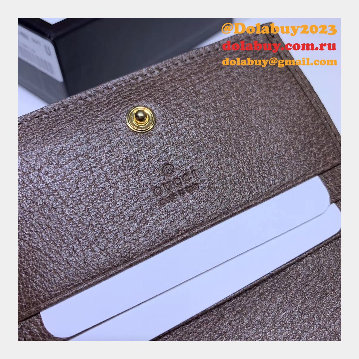 Replica Gucci GG AAA+ Supreme Ophidia Card Case Wallet 523155