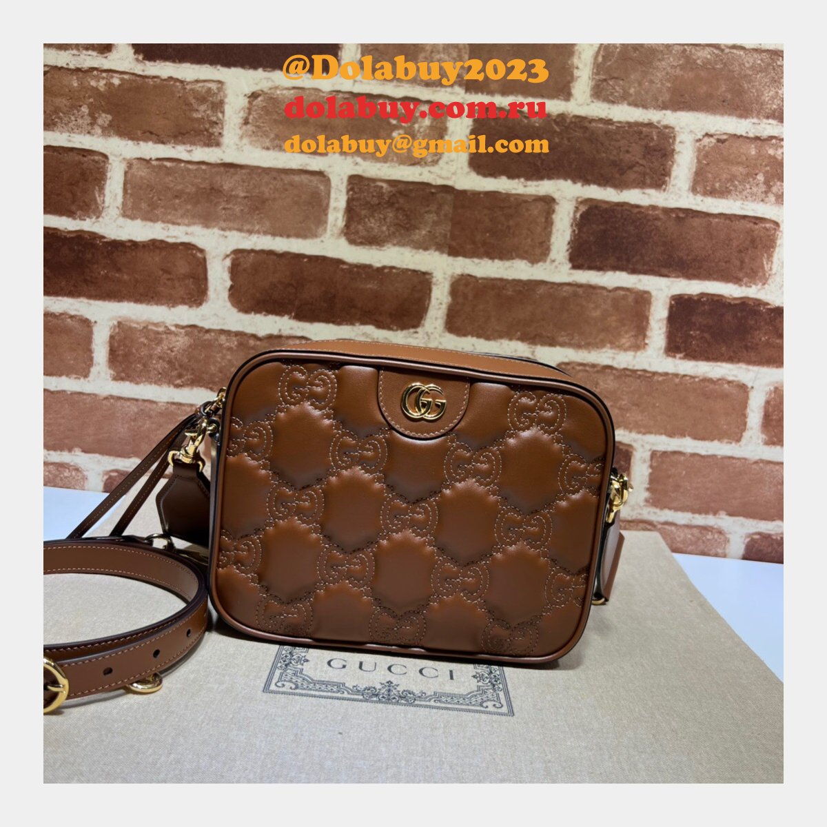 Fake Gucci Designer GG matelassé leather shoulder 702234 Bags