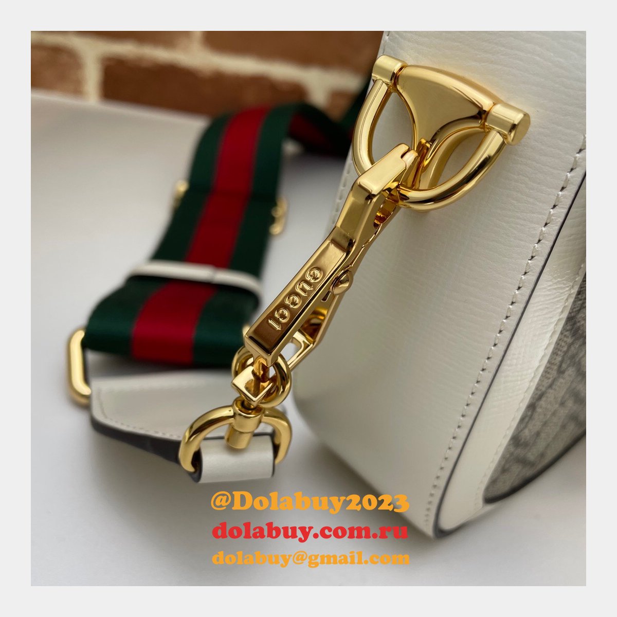 Gucci Replicas Horsebit 1955 mini bag white